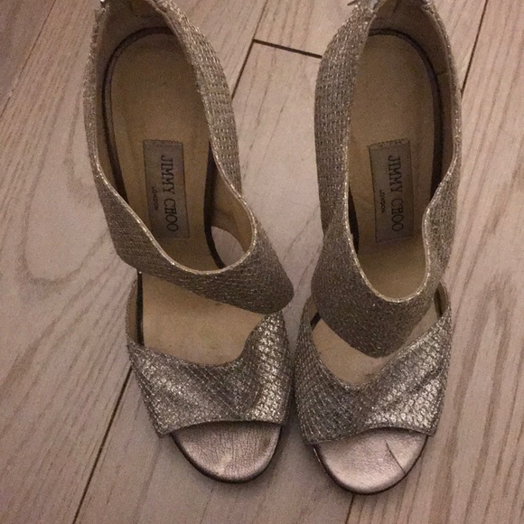 Jimmy Choo Glitter Sandals - Picture 2 of 6